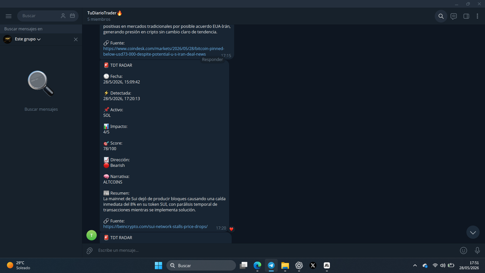 TDT Radar — alerta Telegram 2